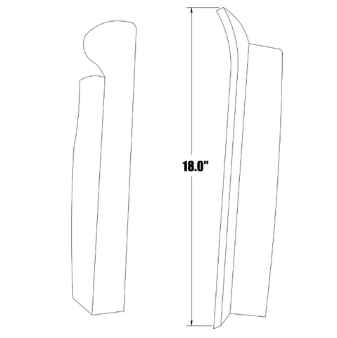 Piper cabin door window molding 60-P23314-06-21B. Premier Aviations 