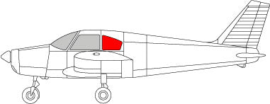 Piper PA28 Rear Window (Left) (Flat) 60-055-18C; 79143-03, 79143-04